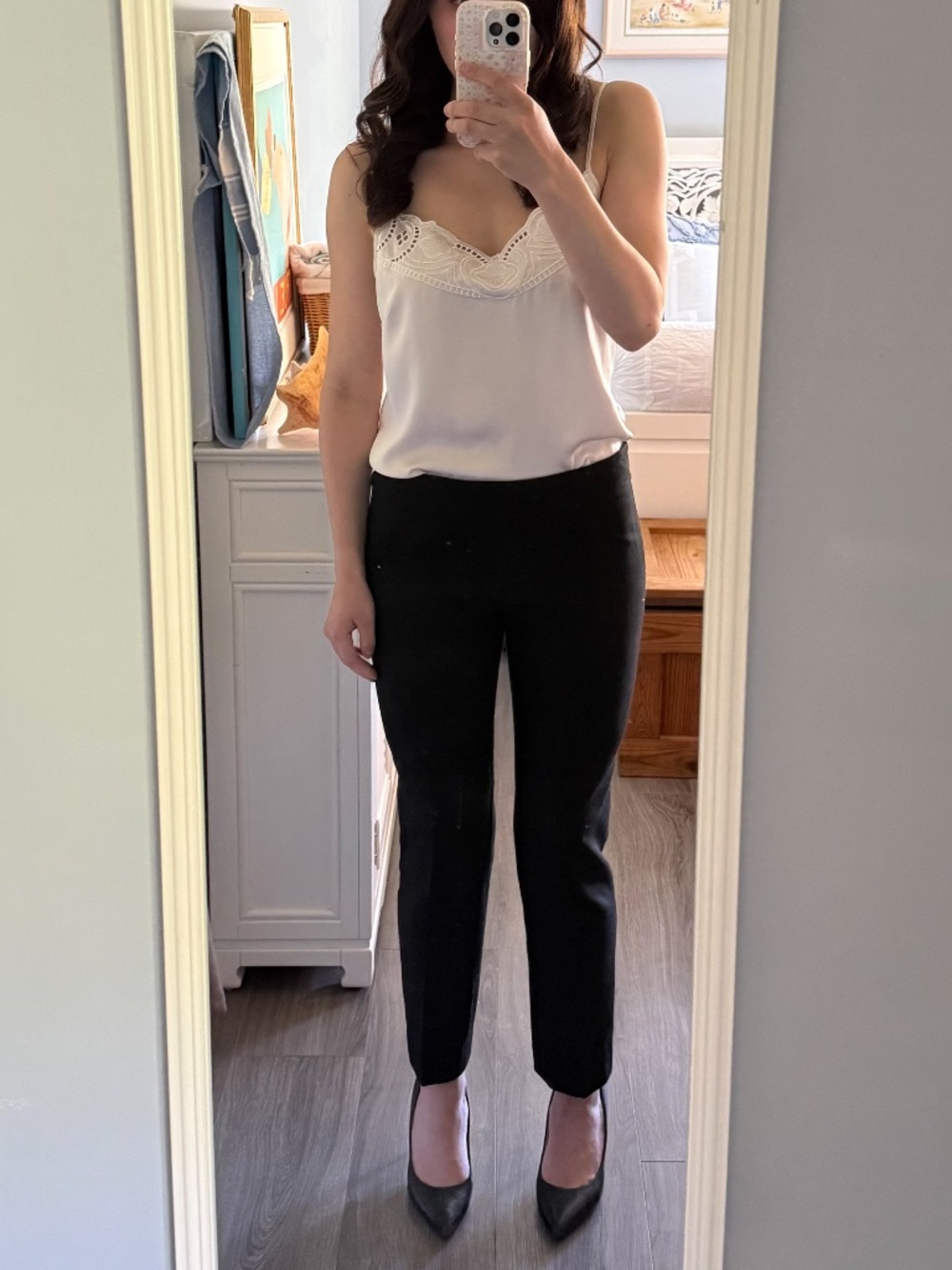 Low-Rise LOFT Tailored Black Ankle Pants
